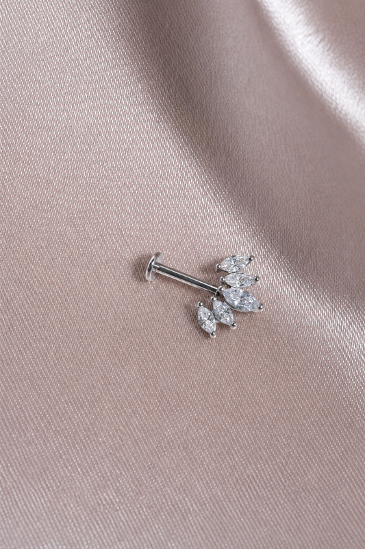 Six Marquise CZ Flat Back Labret