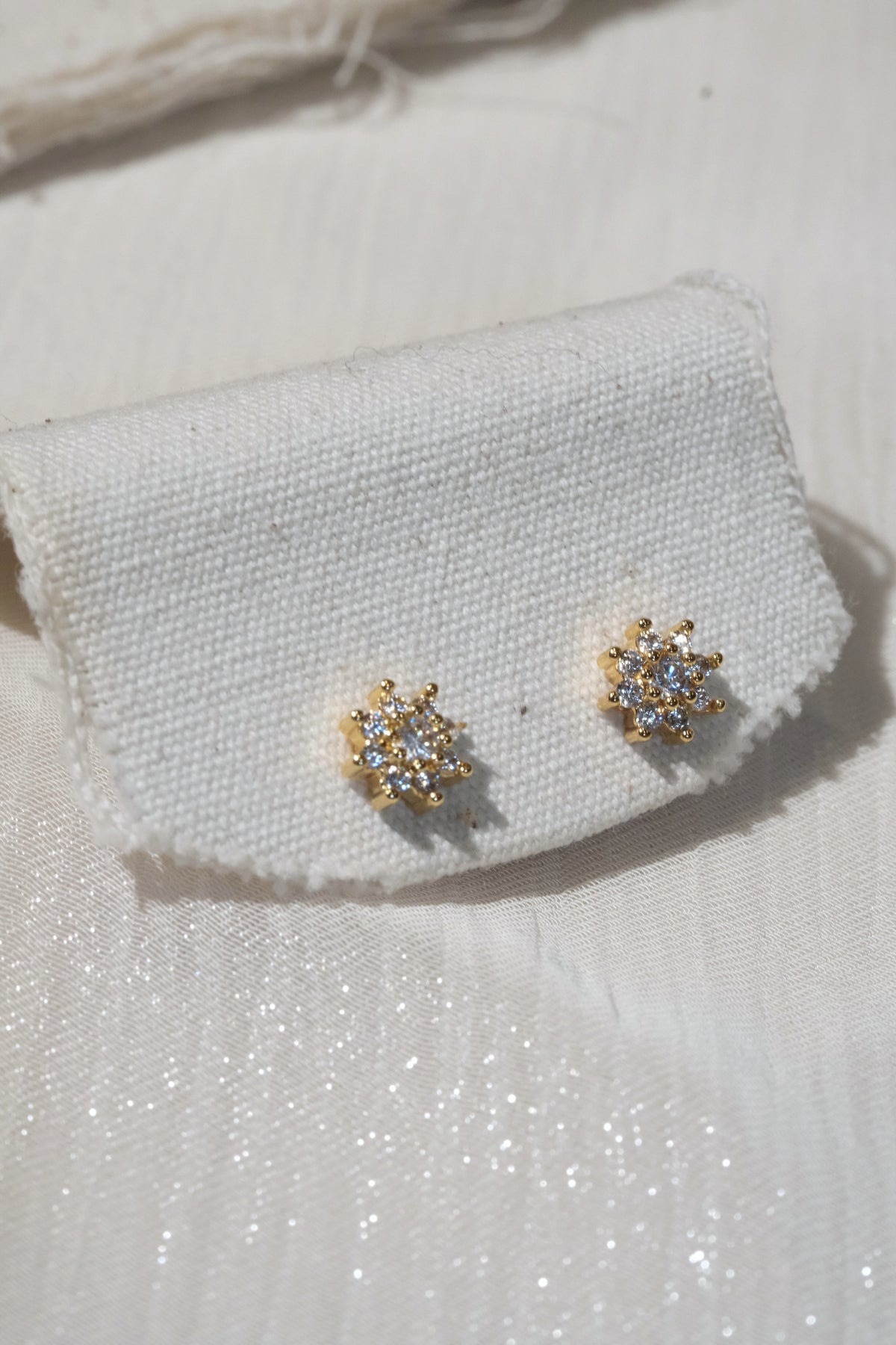 Sunburst Stud Earrings — Gold