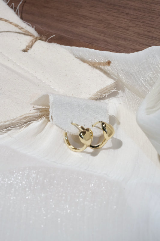 Heart Hoop Earrings — Gold