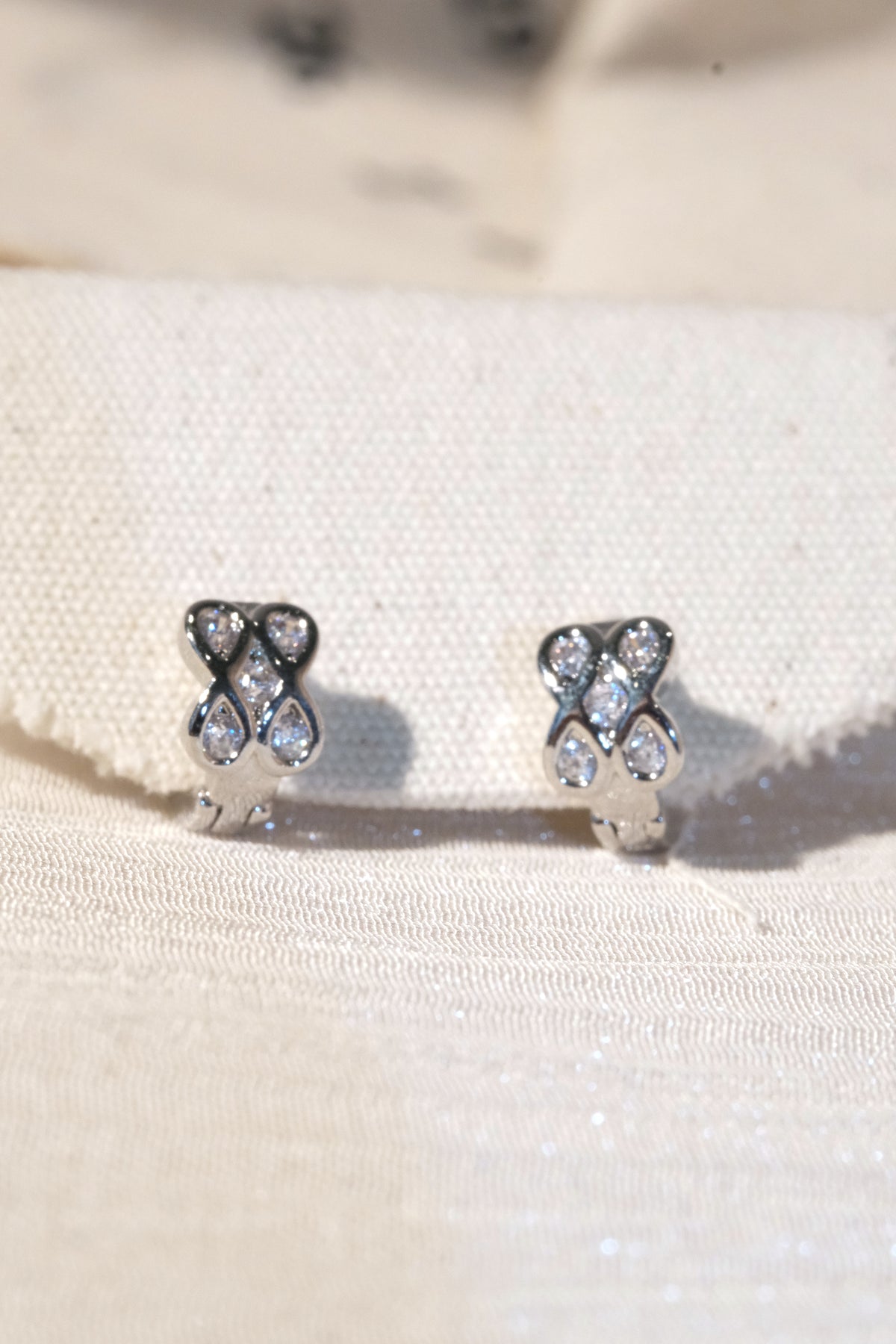 Petal Loop Earrings — Silver