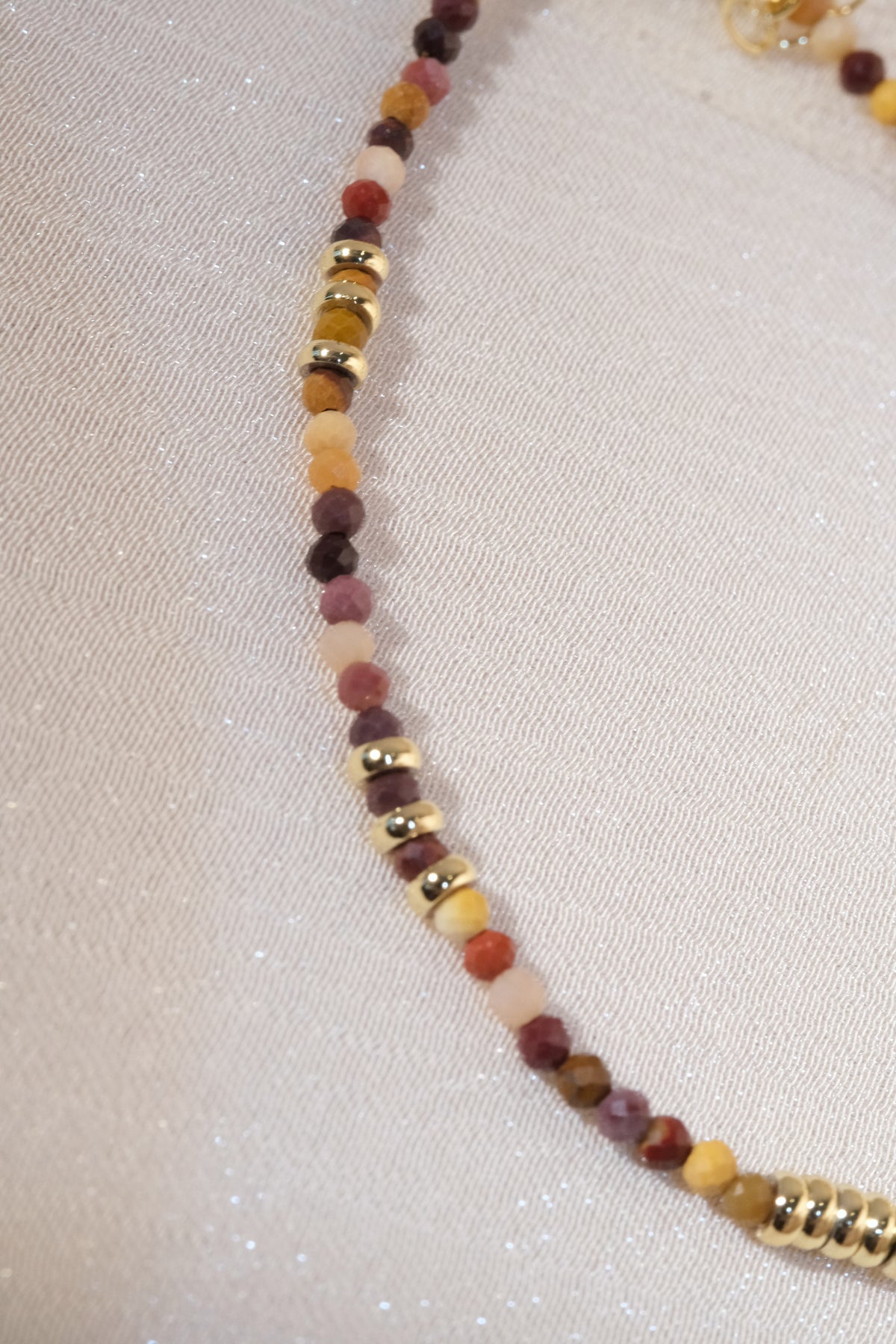 Multicolor Gold Tone Ribbed Bar Bracelet — real product photo