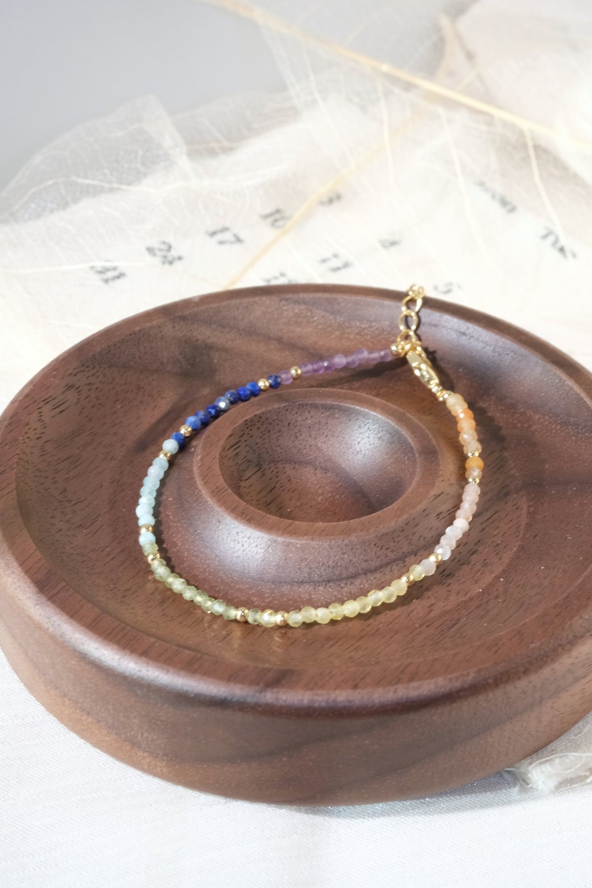 Pastel Blue Green Colorblock Bracelet — real product photo