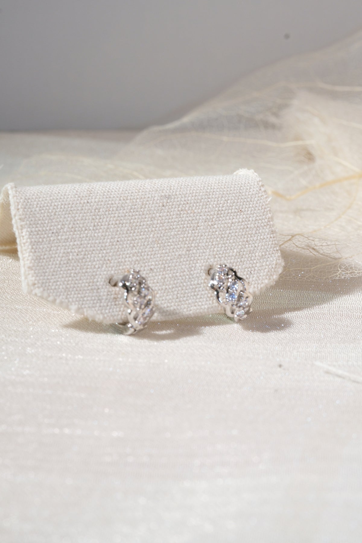 Silver Tone Cluster Hoops Earrings — real product photo