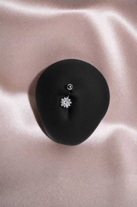 Snowflake CZ Belly Ring