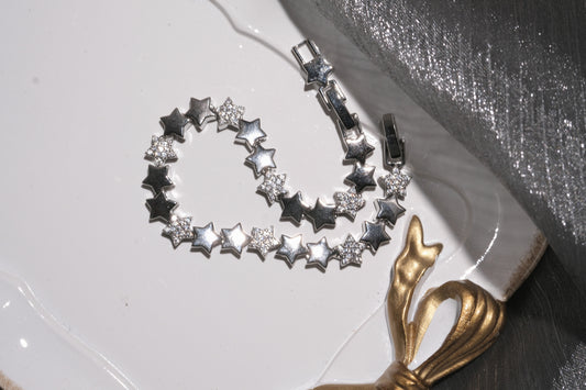 Stella Star Link Bracelet — Silver Tone
