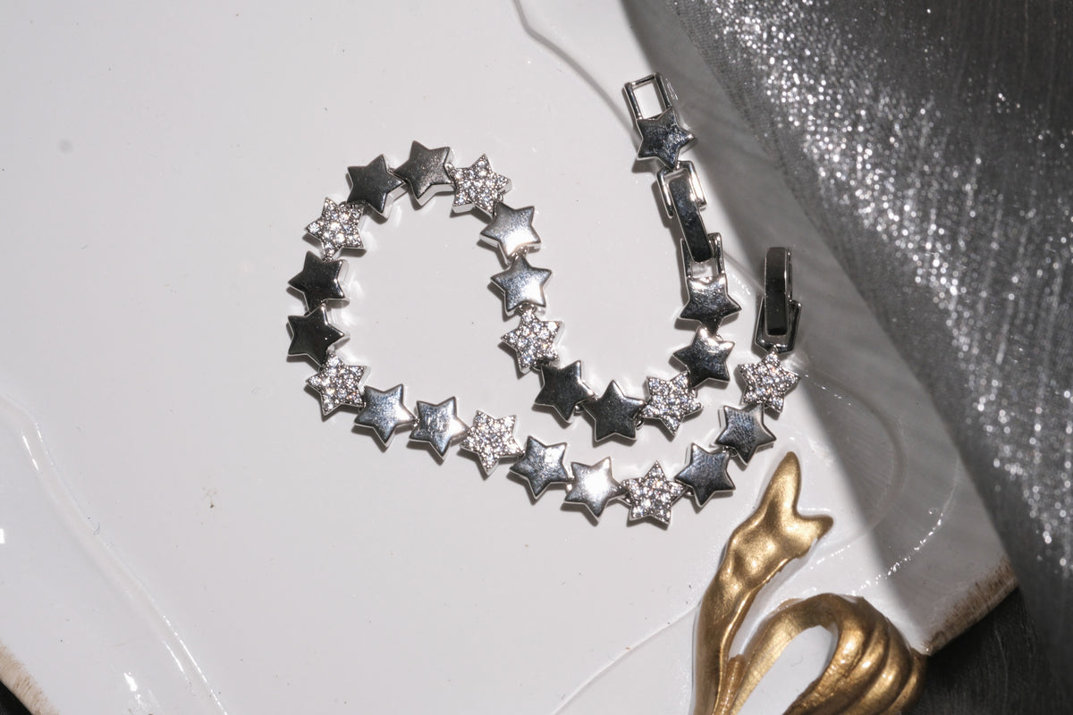 Stella Star Link Bracelet — Silver Tone