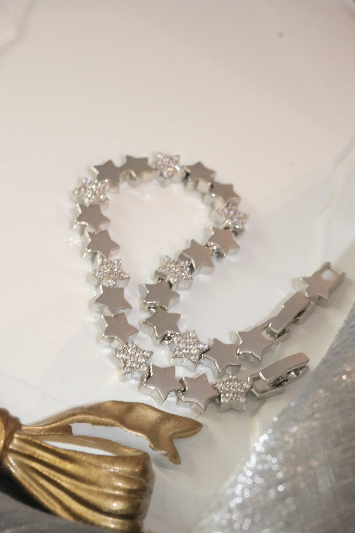 Stella Star Link Bracelet — Silver Tone