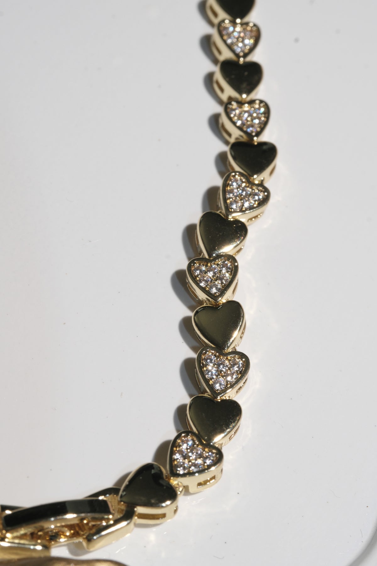Sweetheart Heart Link Bracelet — Gold Tone
