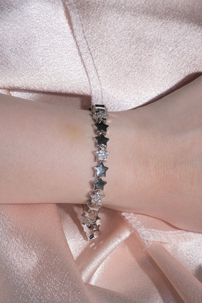 Stella Star Link Bracelet — Silver Tone