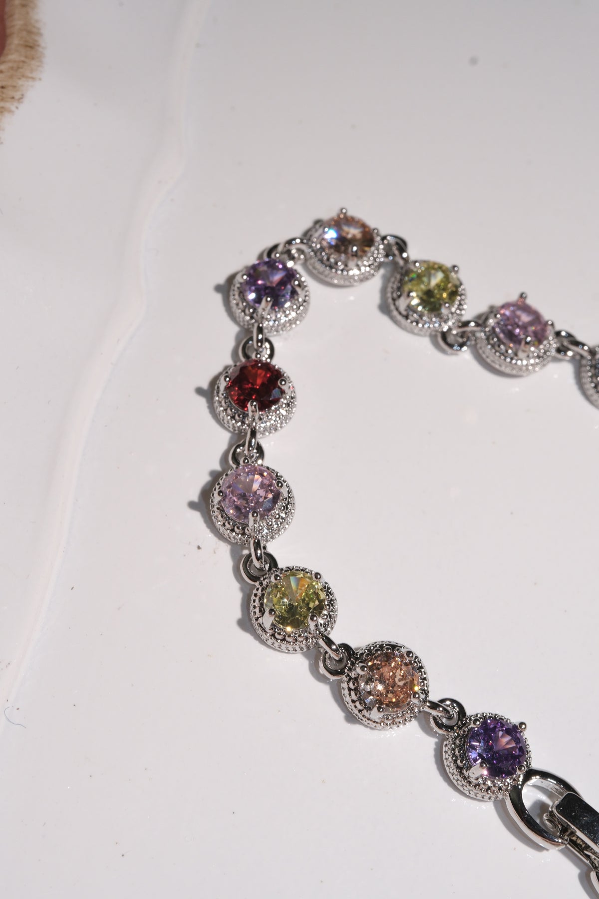 Prism Multicolor Halo CZ Bracelet