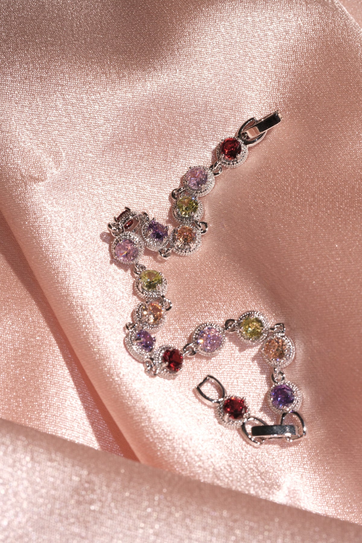 Prism Multicolor Halo CZ Bracelet