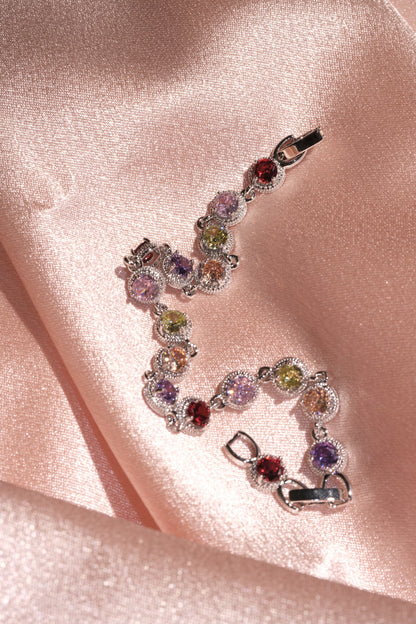 Prism Multicolor Halo CZ Bracelet