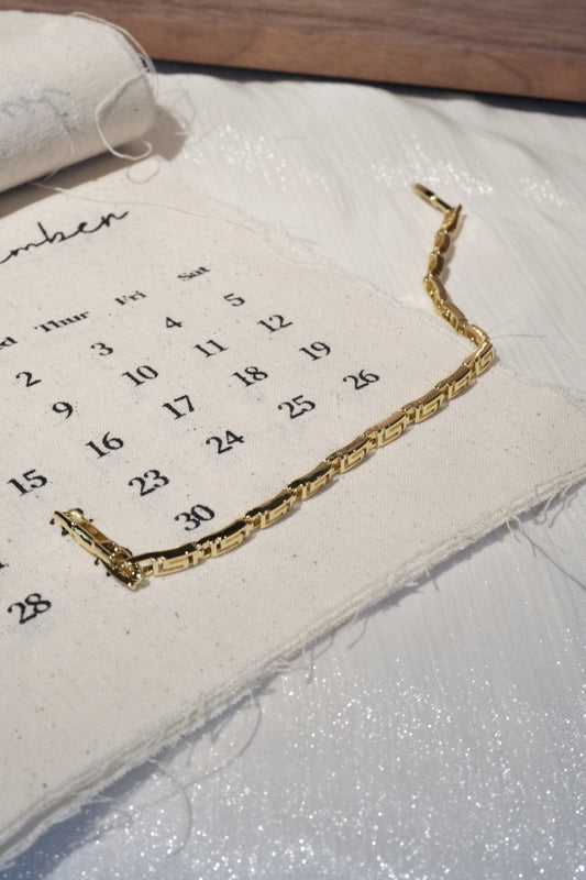 Greek Key Bracelet — Gold