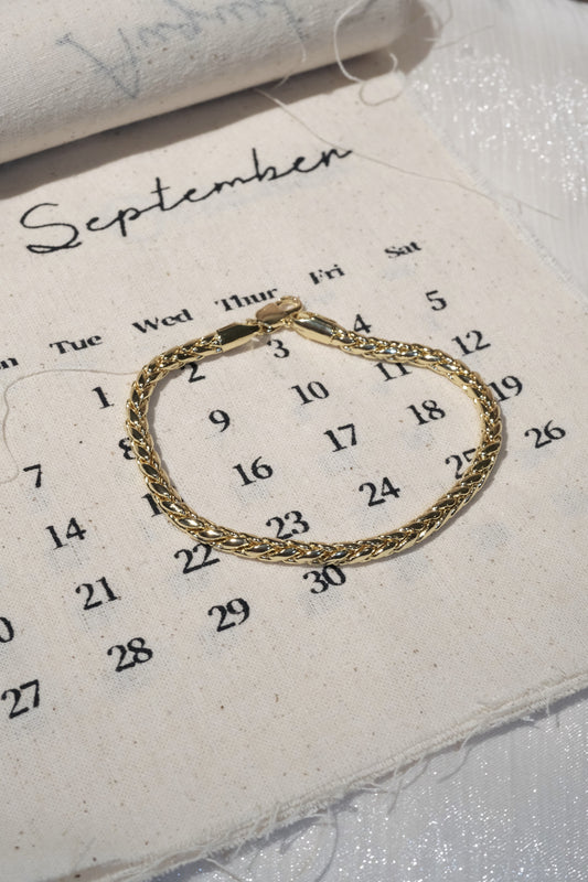 Woven Link Bracelet — Gold