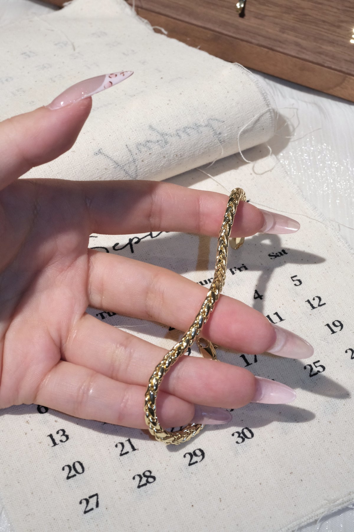 Woven Link Bracelet — Gold