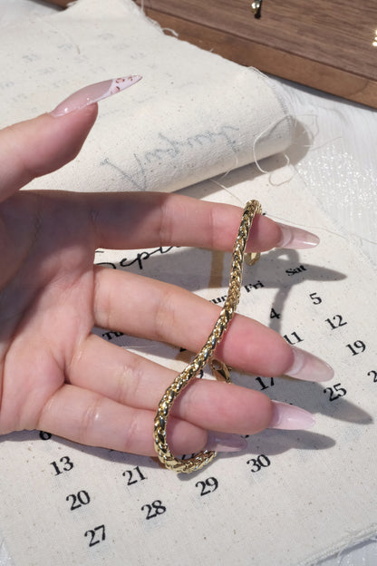 Woven Link Bracelet — Gold
