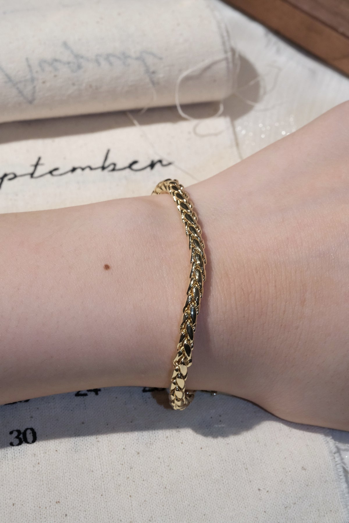 Woven Link Bracelet — Gold