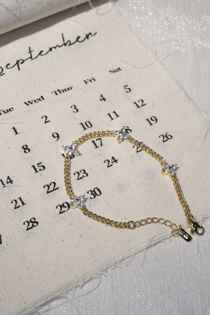 Four Flower Bracelet — Gold