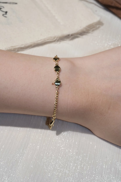 Small Station Chain Bracelet — Gold