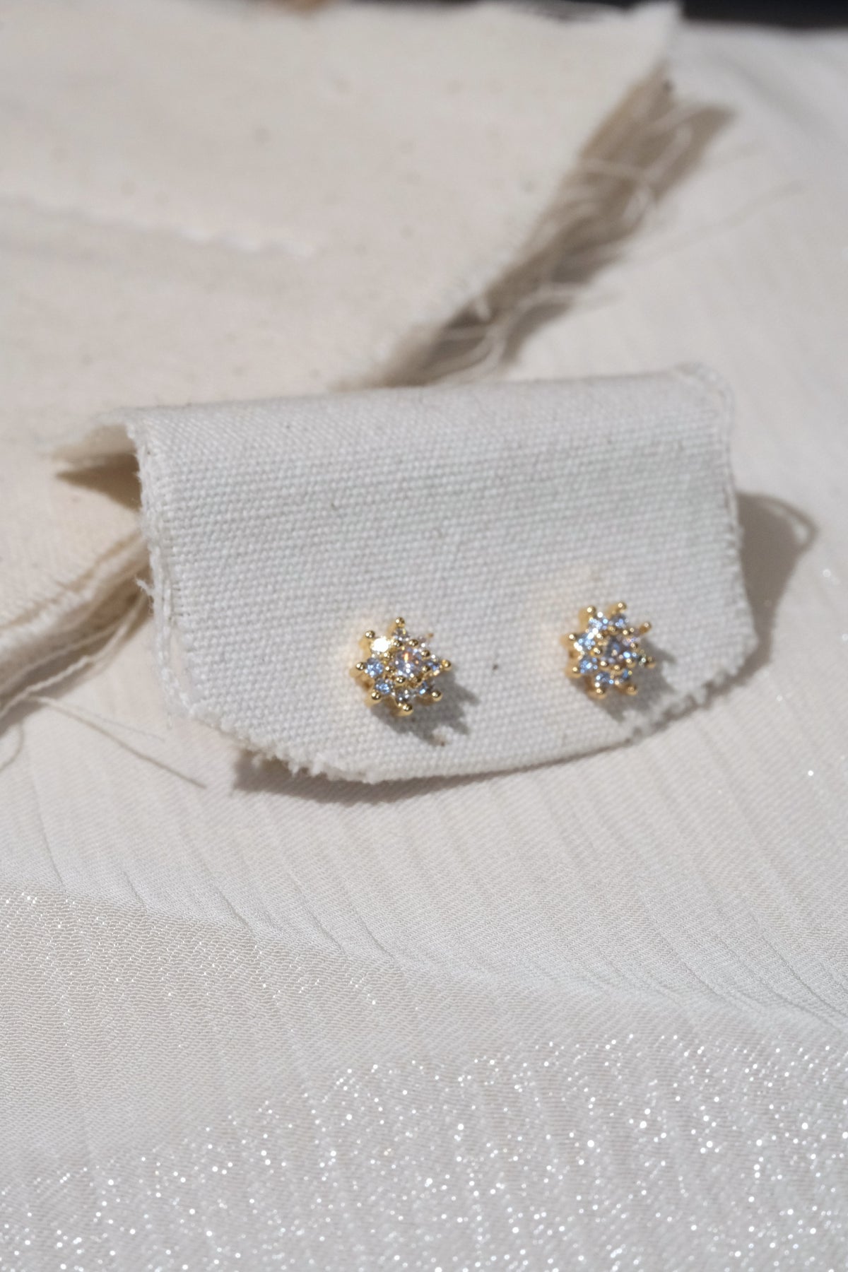 Sunburst Stud Earrings — Gold