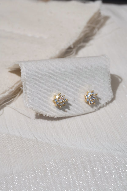 Sunburst Stud Earrings — Gold
