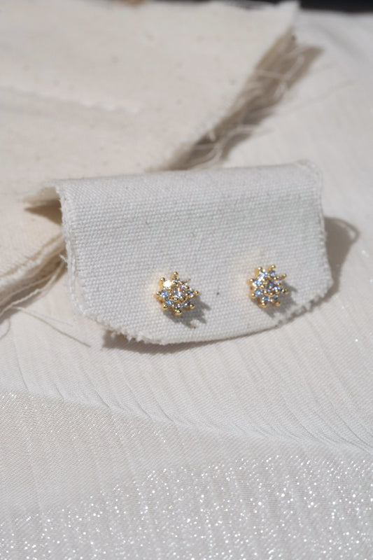 Sunburst Stud Earrings — Gold