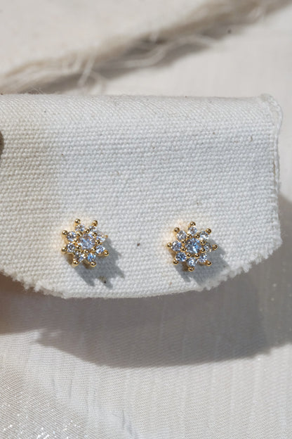 Sunburst Stud Earrings — Gold