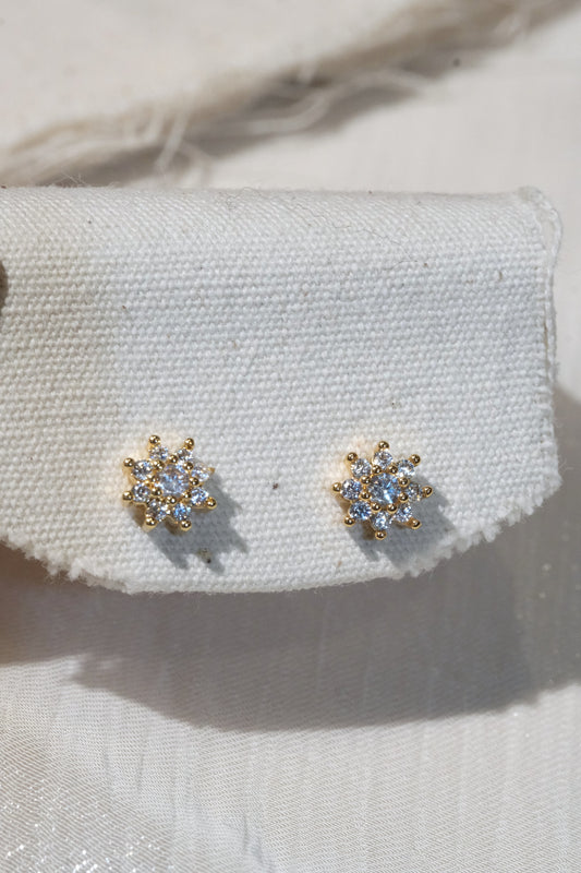 Sunburst Stud Earrings — Gold