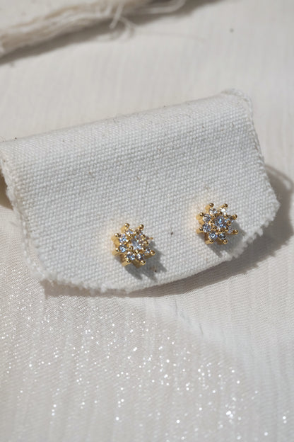 Sunburst Stud Earrings — Gold