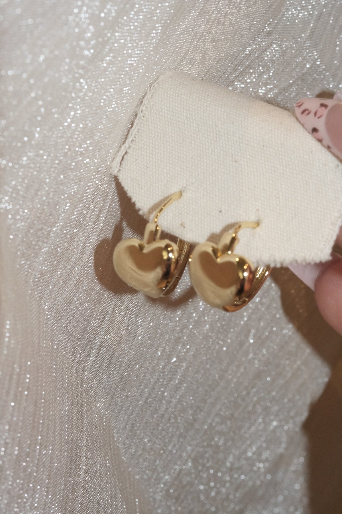 Heart Hoop Earrings — Gold