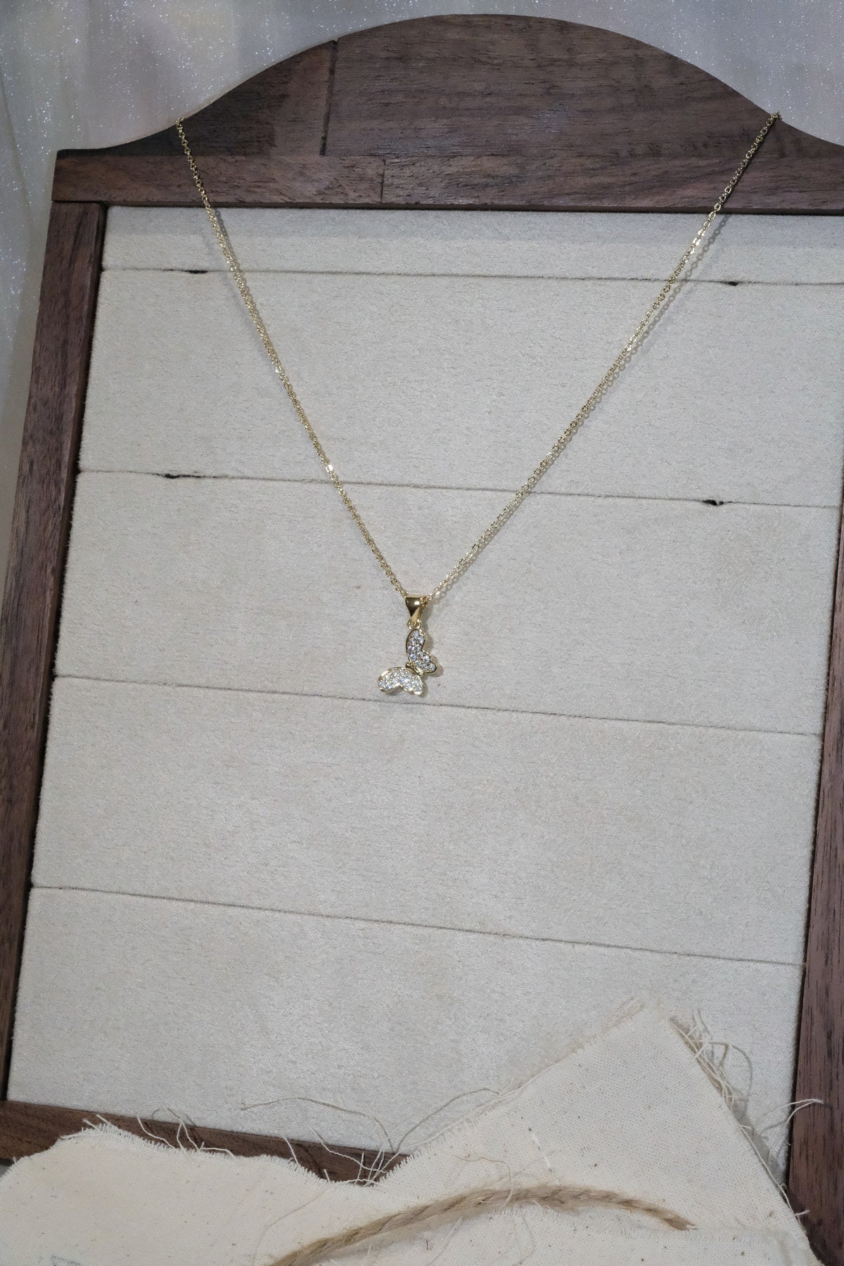 Butterfly Pendant Necklace — Gold