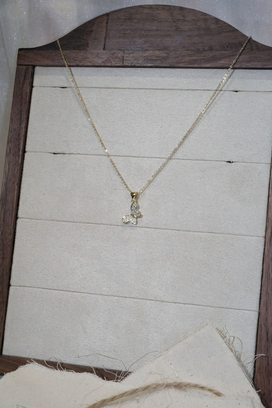Butterfly Pendant Necklace — Gold