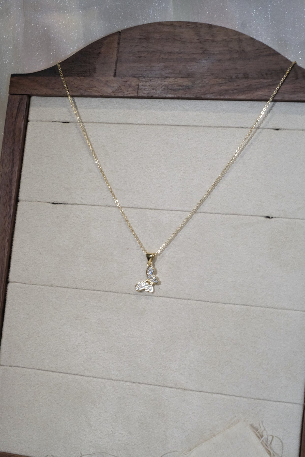 Butterfly Pendant Necklace — Gold