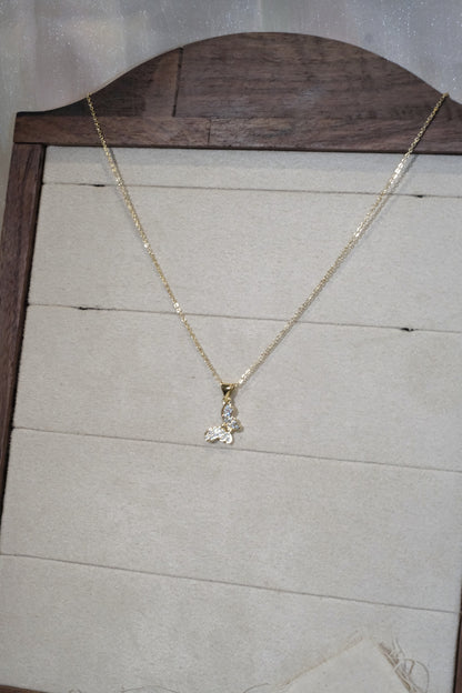 Butterfly Pendant Necklace — Gold