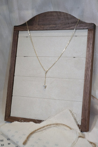 Heart Y Necklace — Gold