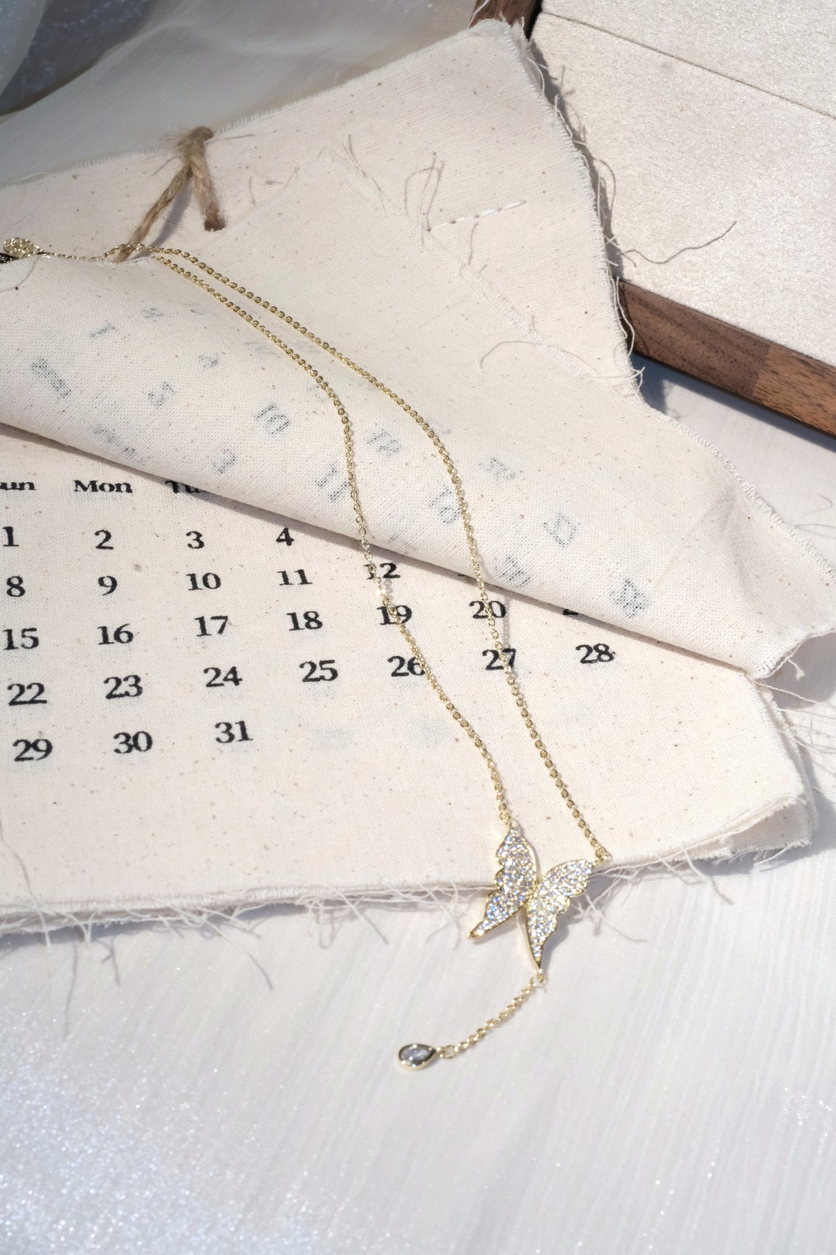 Butterfly Y Necklace — Gold