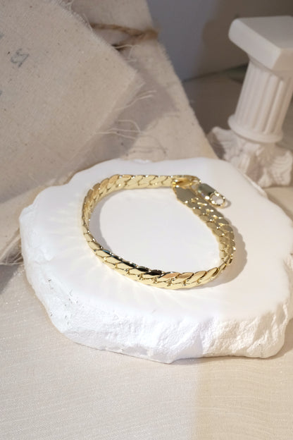 Smooth Curb Chain Bracelet — Gold