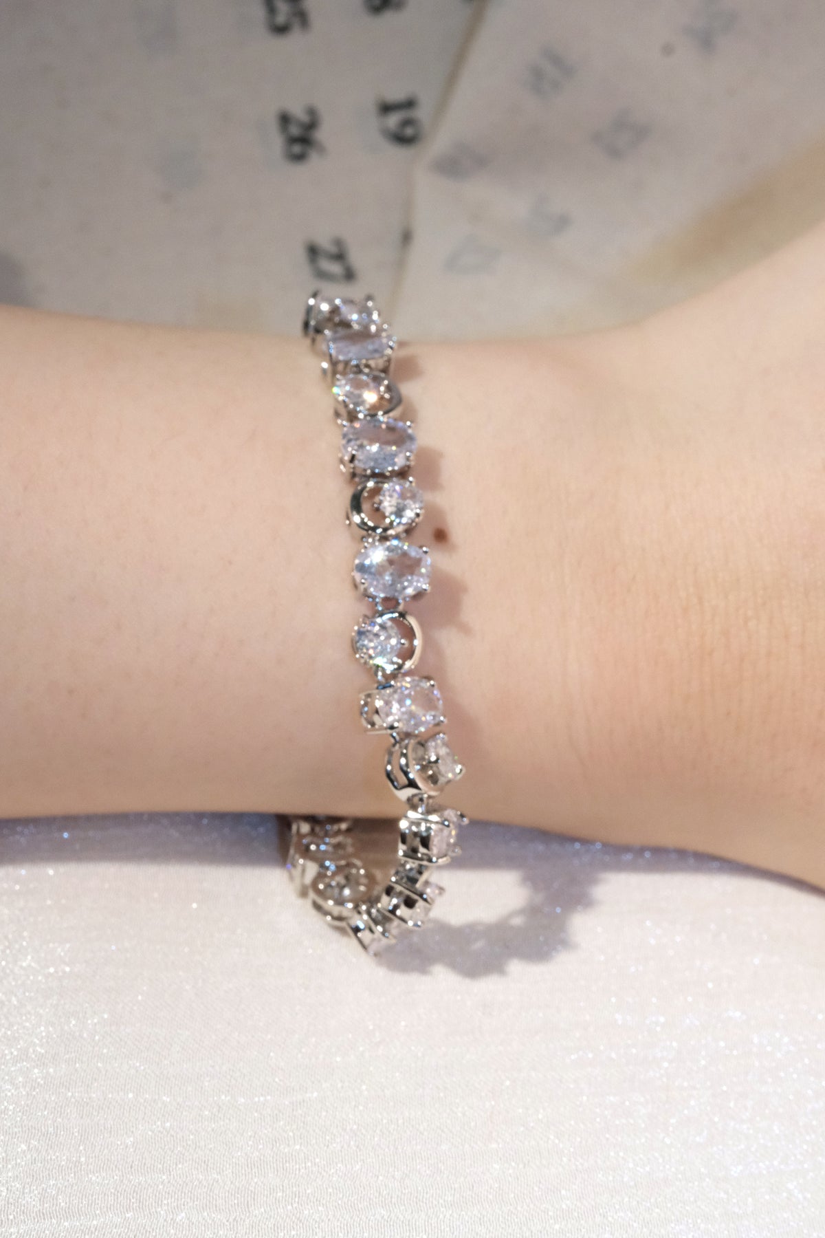 Oval CZ Bracelet — Silver