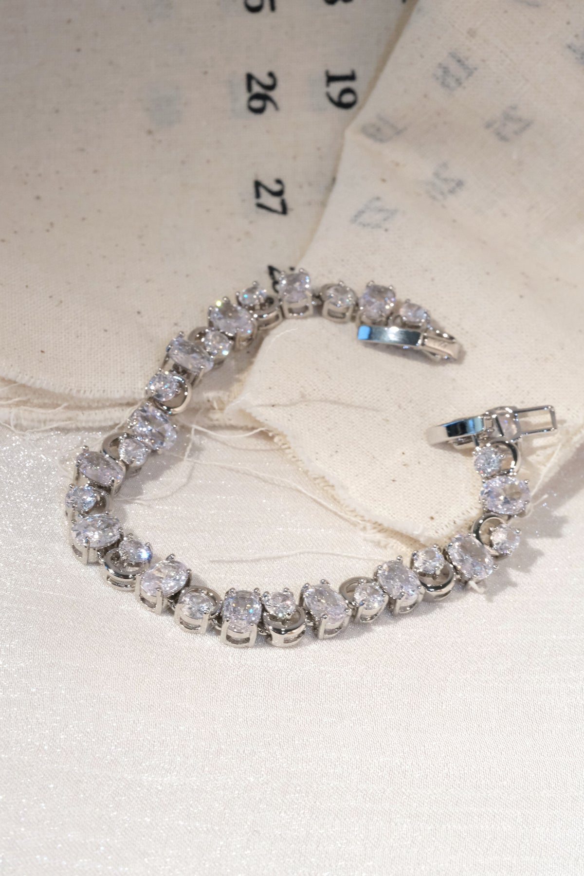 Oval CZ Bracelet — Silver
