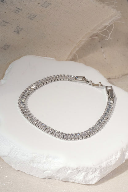 Baguette Tennis Bracelet — Silver