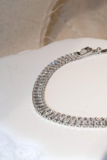 Baguette Tennis Bracelet — Silver