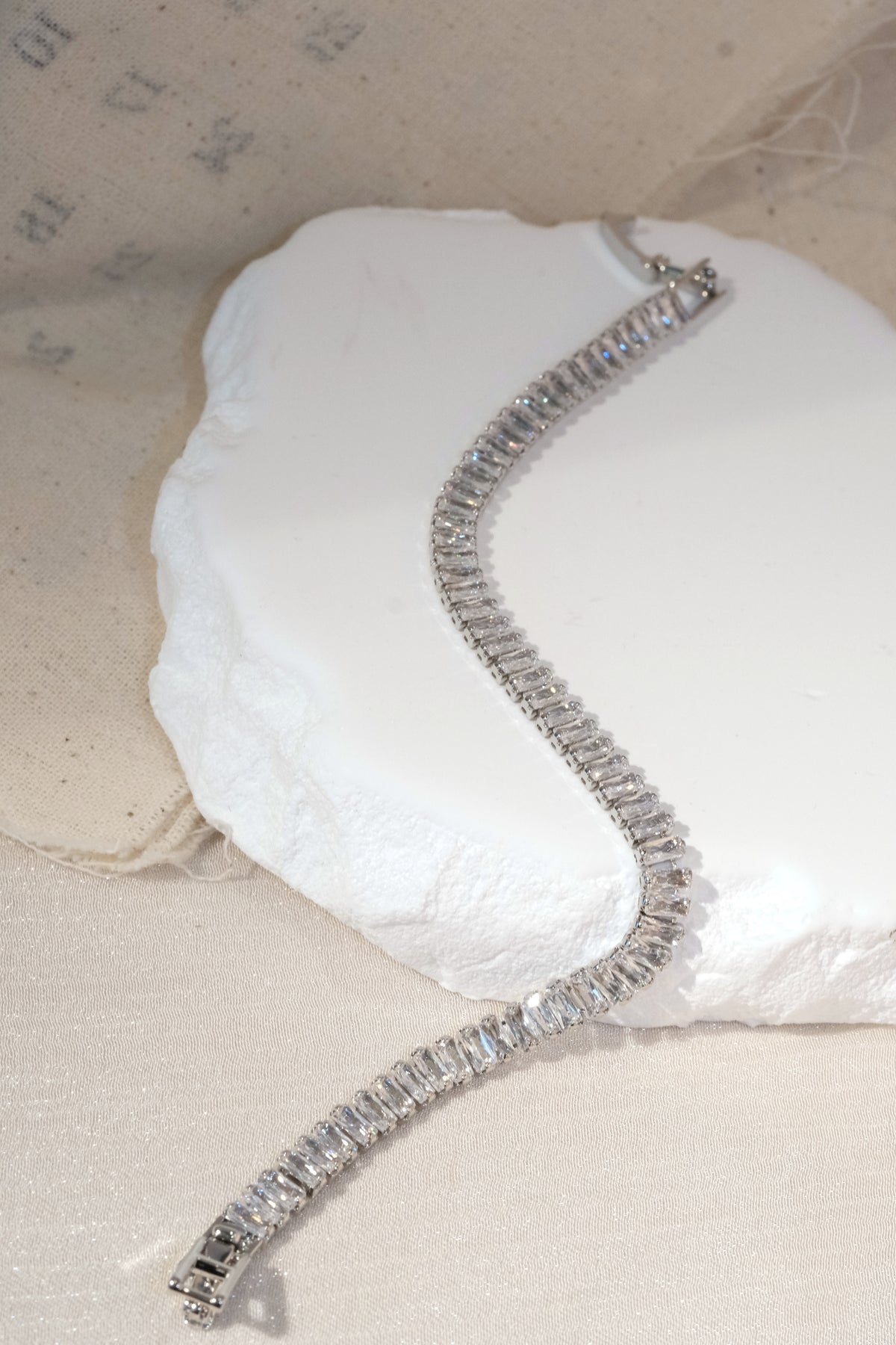 Baguette Tennis Bracelet — Silver