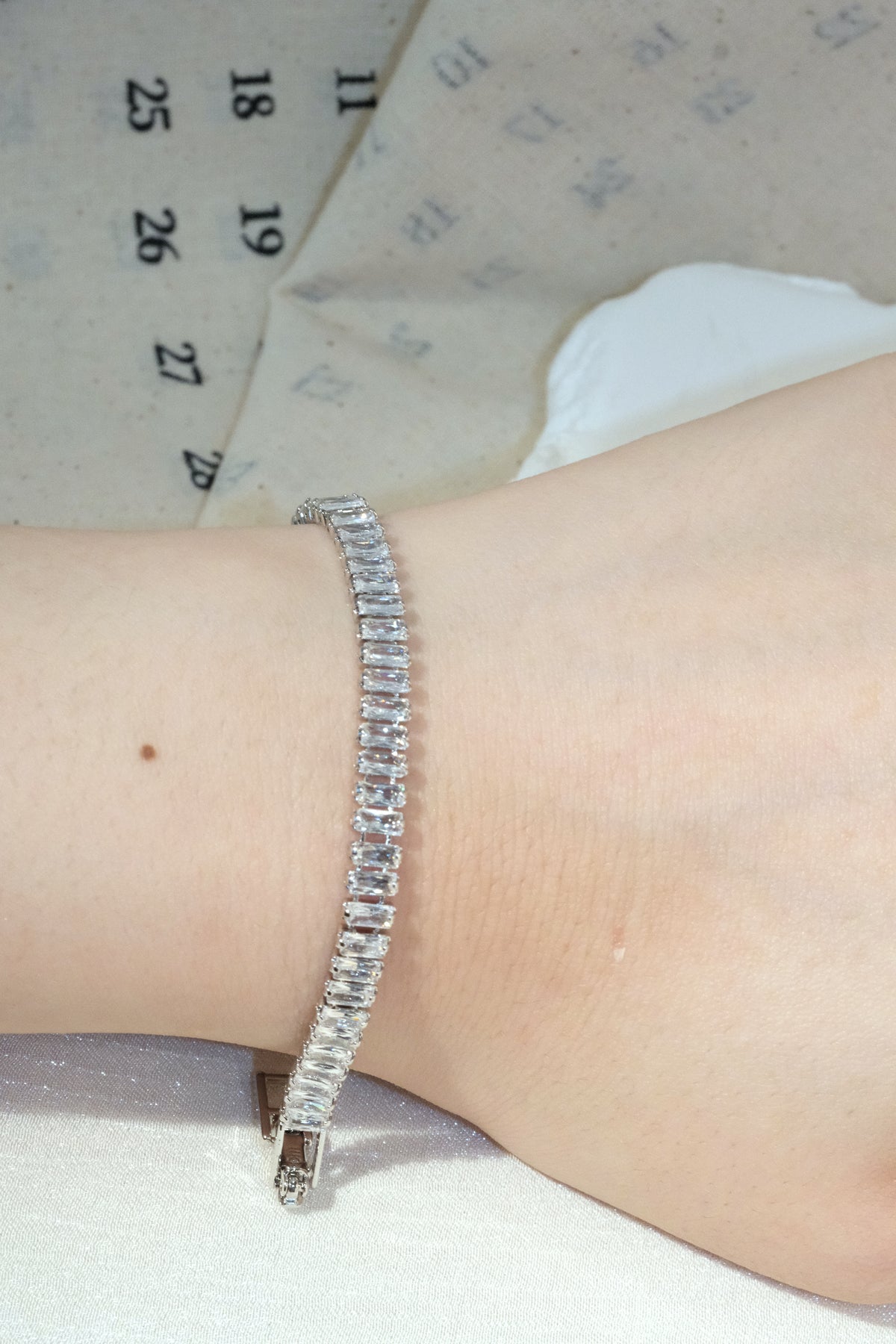 Baguette Tennis Bracelet — Silver