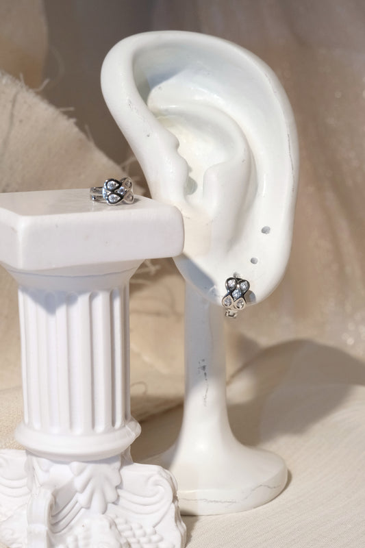 Petal Loop Earrings — Silver
