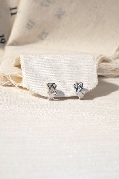 Petal Loop Earrings — Silver