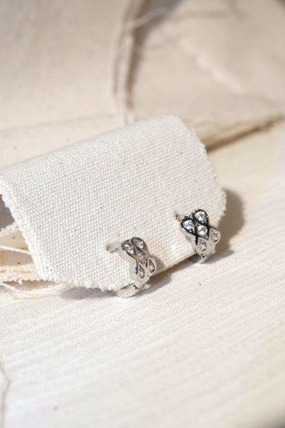 Petal Loop Earrings — Silver