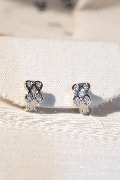 Petal Loop Earrings — Silver