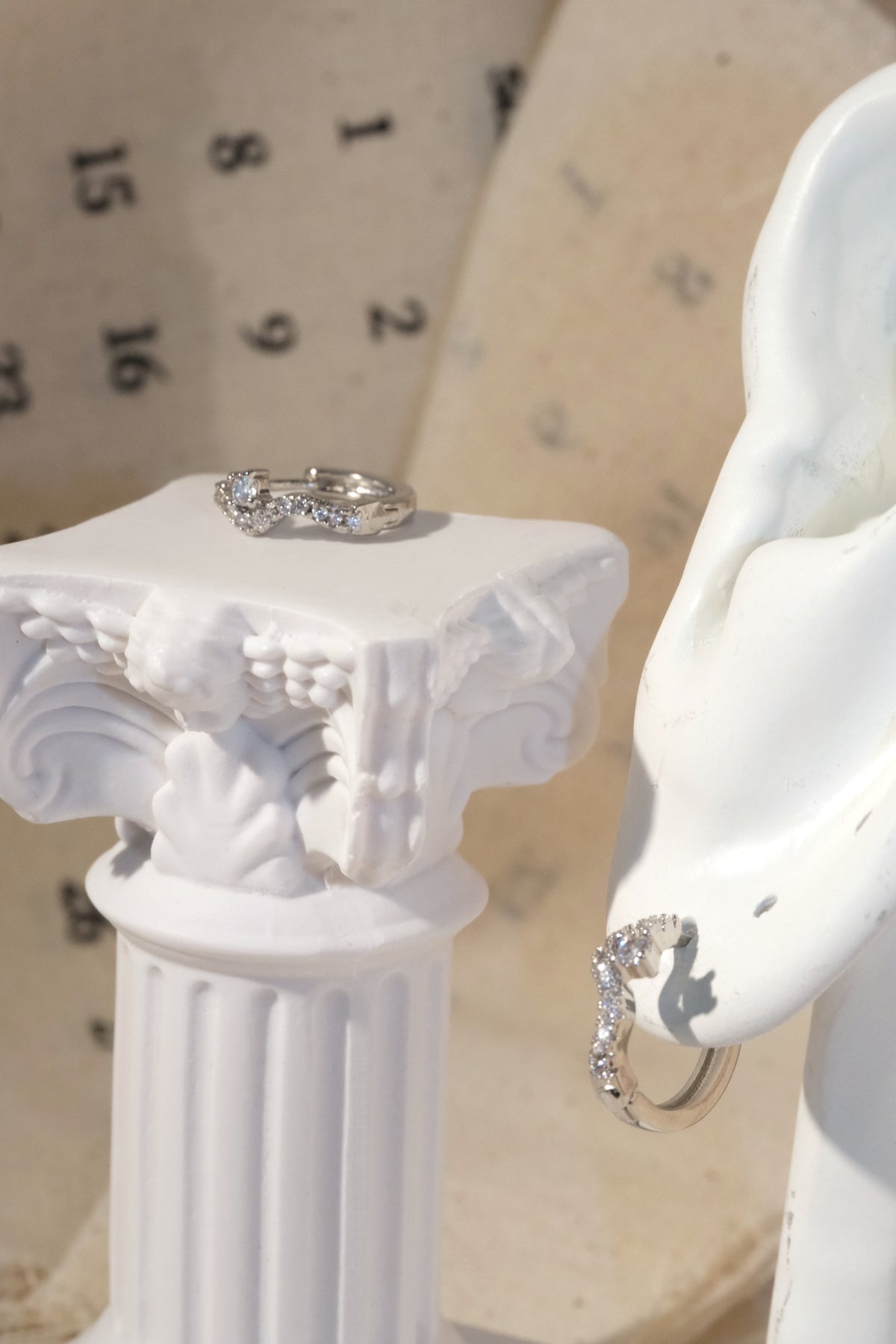 Wave CZ Earrings — Silver