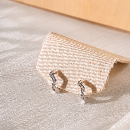 Wave Huggie Hoop Earrings