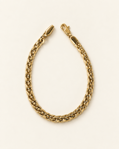 Woven Link Bracelet — Gold